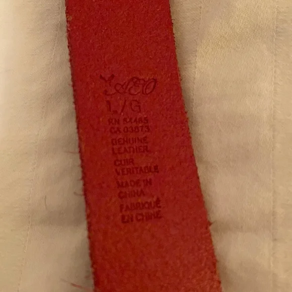 Pink leather belt - Picture 2 of 5